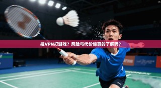 挂VPN打游戏？风险与代价你真的了解吗？