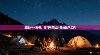流量VPN账号，便利与风险并存的数字工具