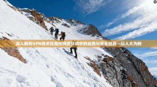 深入解析VPN技术在高校网络环境中的应用与安全挑战—以人大为例