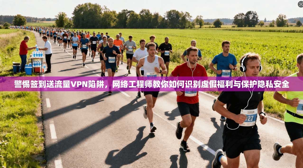 警惕签到送流量VPN陷阱,网络工程师教你如何识别虚假福利与保护隐私安全